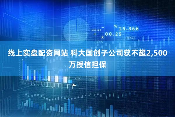 线上实盘配资网站 科大国创子公司获不超2,500万授信担保