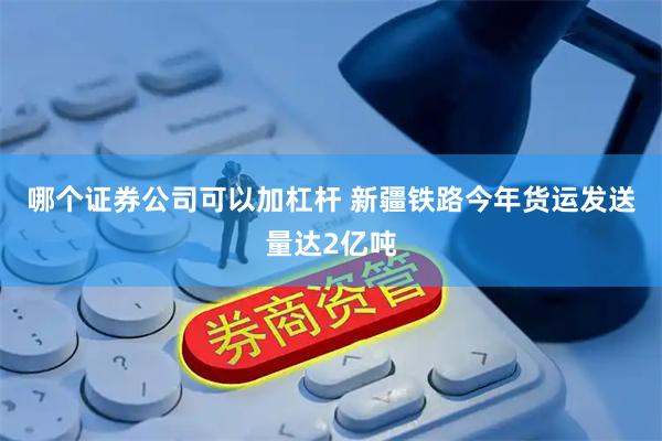 哪个证券公司可以加杠杆 新疆铁路今年货运发送量达2亿吨